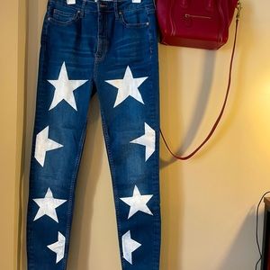 FREE PEOPLE, STARRY skinny jeans, super festive